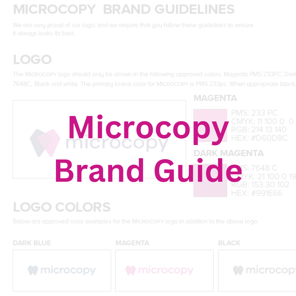 Microcopy Brand Guide