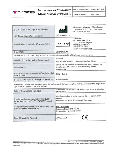 NeoDrys Regulatory