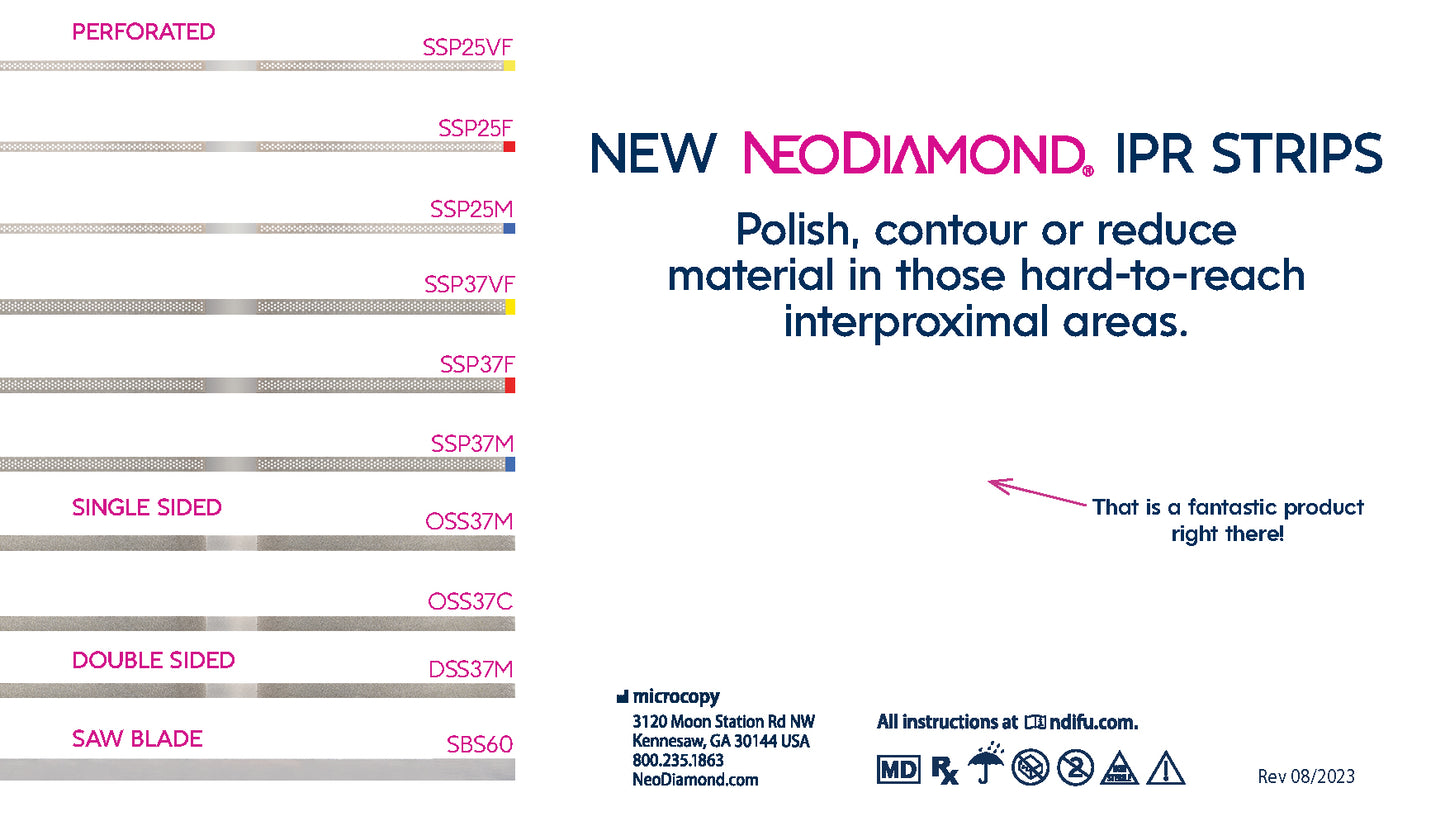 NeoDiamond Finishing Strips Sample Cards