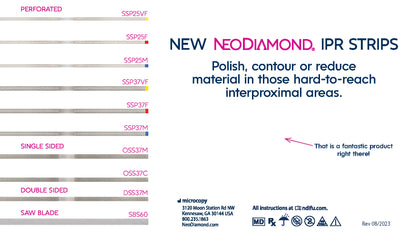 NeoDiamond Finishing Strips Sample Cards