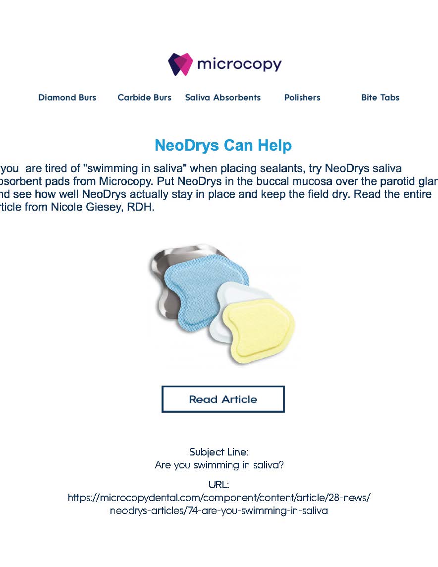 NeoDrys Email Blasts