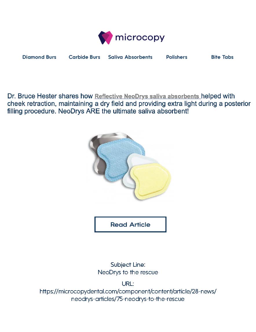 NeoDrys Email Blasts