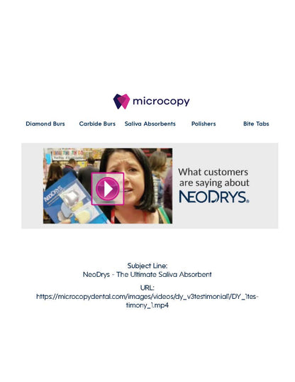 NeoDrys Email Blasts